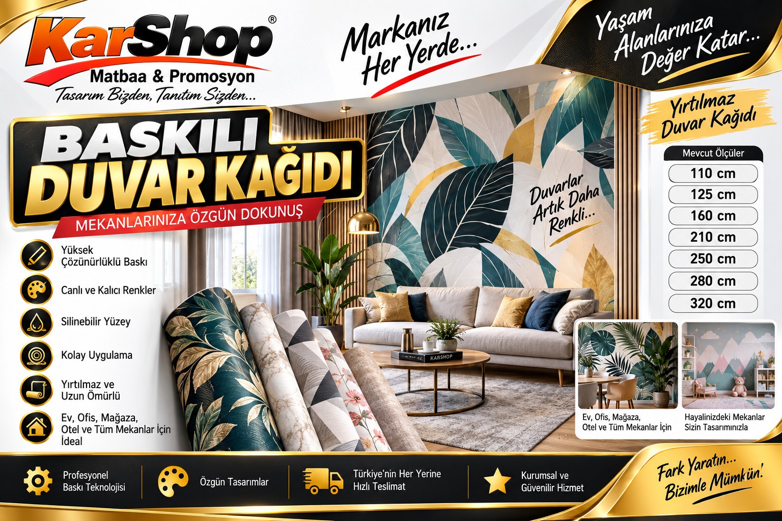 Baskılı Duvar Kağıdı